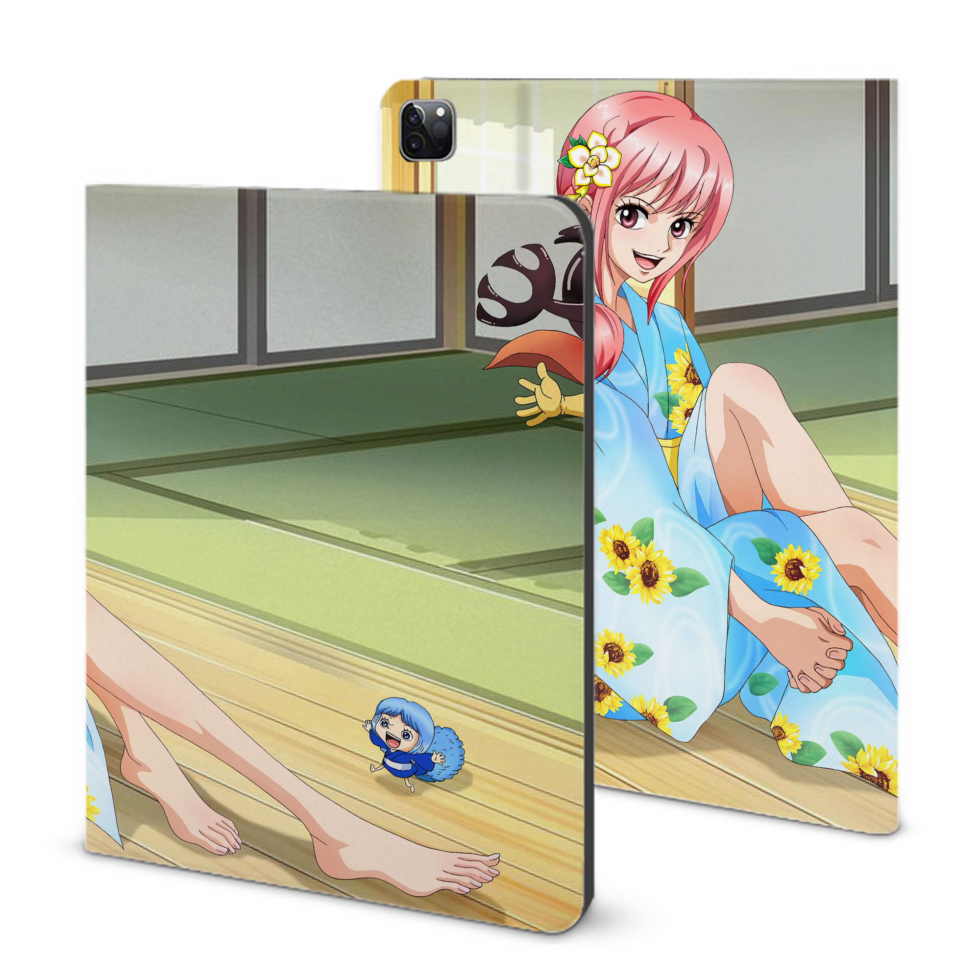 （画像用） ワンピース ONE PIECE IPad ケース ブック型 PUレザー TPU 耐衝撃 軽量 薄型 ペン収納なし 全面保護 IPad 各モデル対応